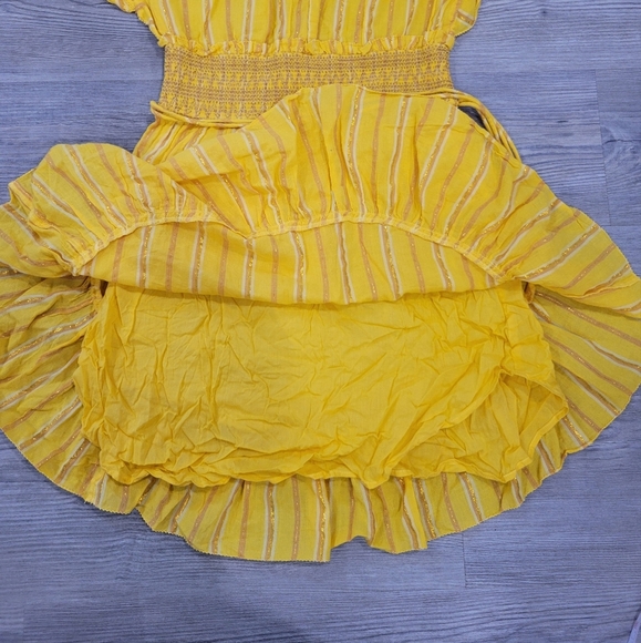 Saylor Adrianne V Neck Lined Dress Yellow Size XS - Picture 6 of 8